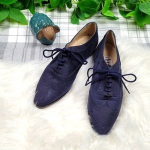Details Blue Suede Loafters